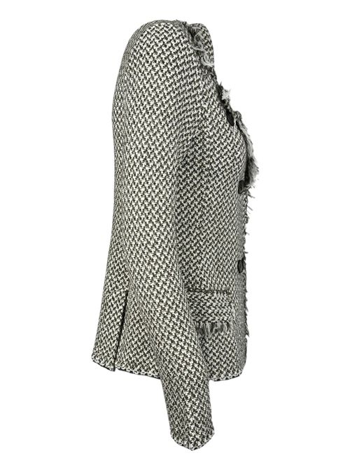 Cardigan donna bianco e militare Base Milano | B1605-1724924